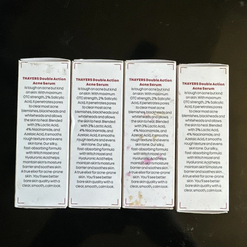LOT OF 4 THAYERS Double Action Acne Serum Salicylic Acid EXP: 9/25 & 10/25 NEW - Picture 6 of 8